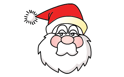 圣诞老人乘着驯鹿拉的雪橇简笔画,圣诞树和圣诞老人简笔画图片大全