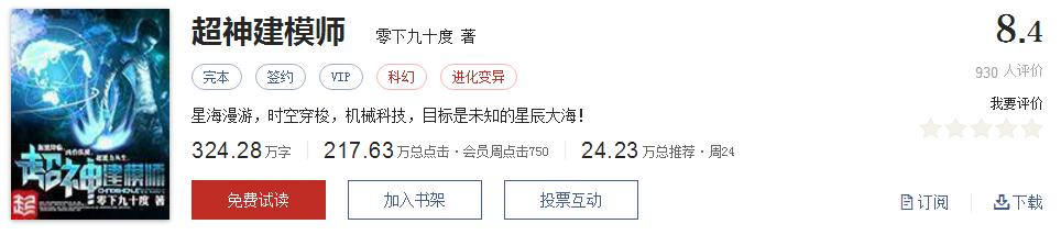 50大公认网络小说神作,网络评分最高小说20部