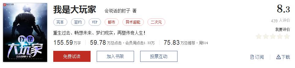 50大公认网络小说神作,网络评分最高小说20部