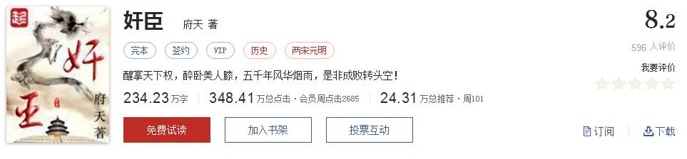 起点8.2分高评分精品网络小说,50本网络小说巅峰神作推荐
