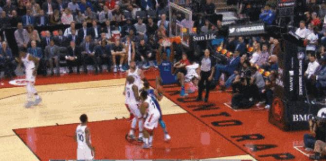 后仰跳投加隔人暴扣,花式过人视频集锦