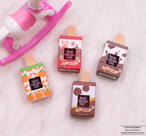 爱丽小屋牛奶巧克力唇釉,爱丽小屋darlingtint试色