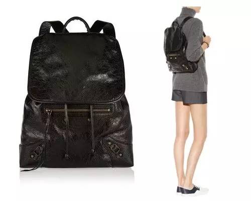 复古机车包大容量,balenciaga现代灰色机车包