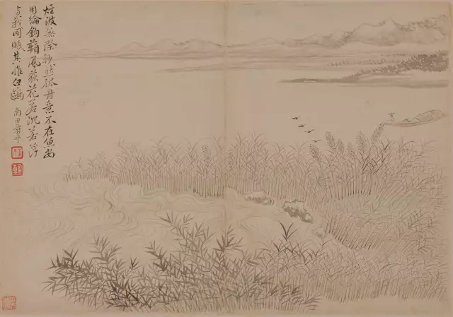 清代仿古山水册页,清恽寿平仿古山水图