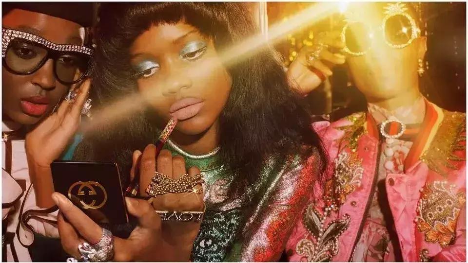 gucci金管口红试色217和515,gucci口红试色大全