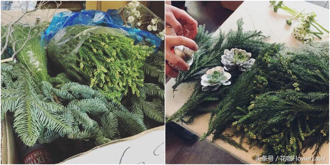 圣诞节花环搭配,圣诞花环教程