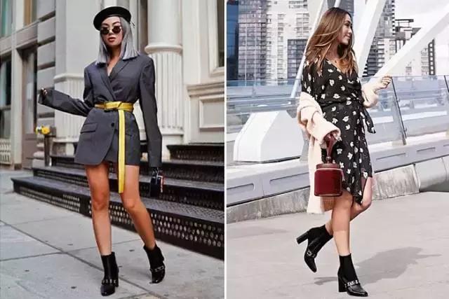 适合冬天小女生穿的黑色马丁靴,适合年轻小姐姐穿的衣服