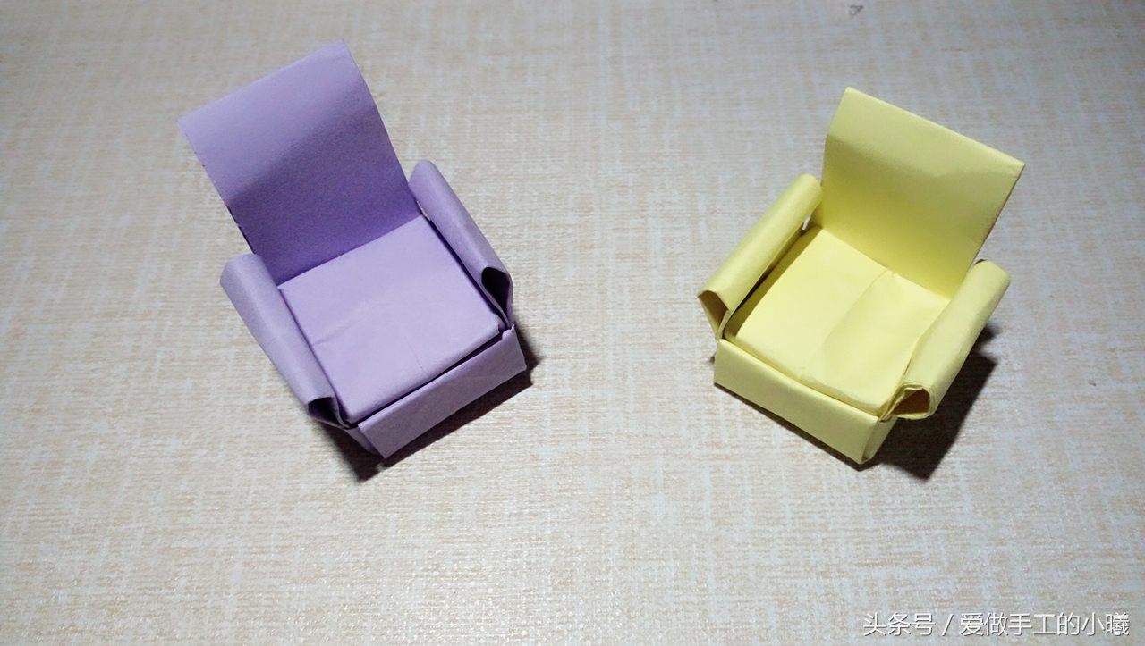 折纸沙发椅子桌子,简单沙发折纸