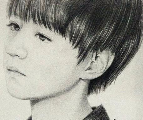 素描,彩铅!王俊凯的画像真的太美!