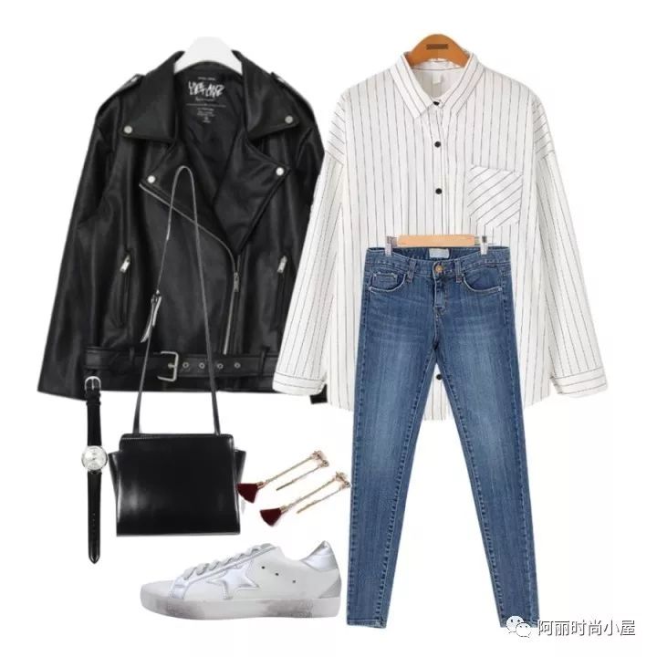 韩版宽松皮夹克搭配什么裤子,韩版帅气皮夹克怎么搭气质