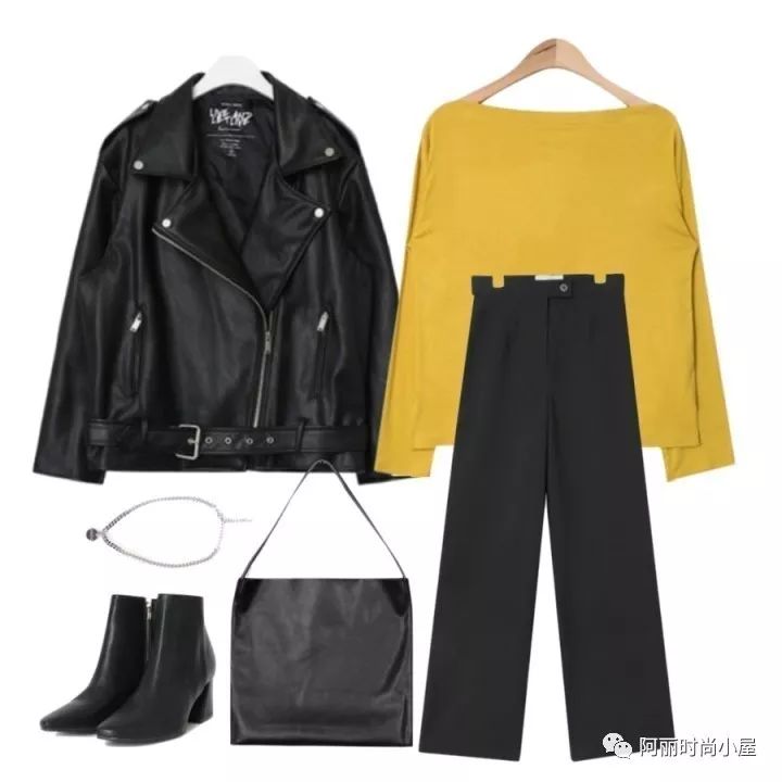 韩版宽松皮夹克搭配什么裤子,韩版帅气皮夹克怎么搭气质