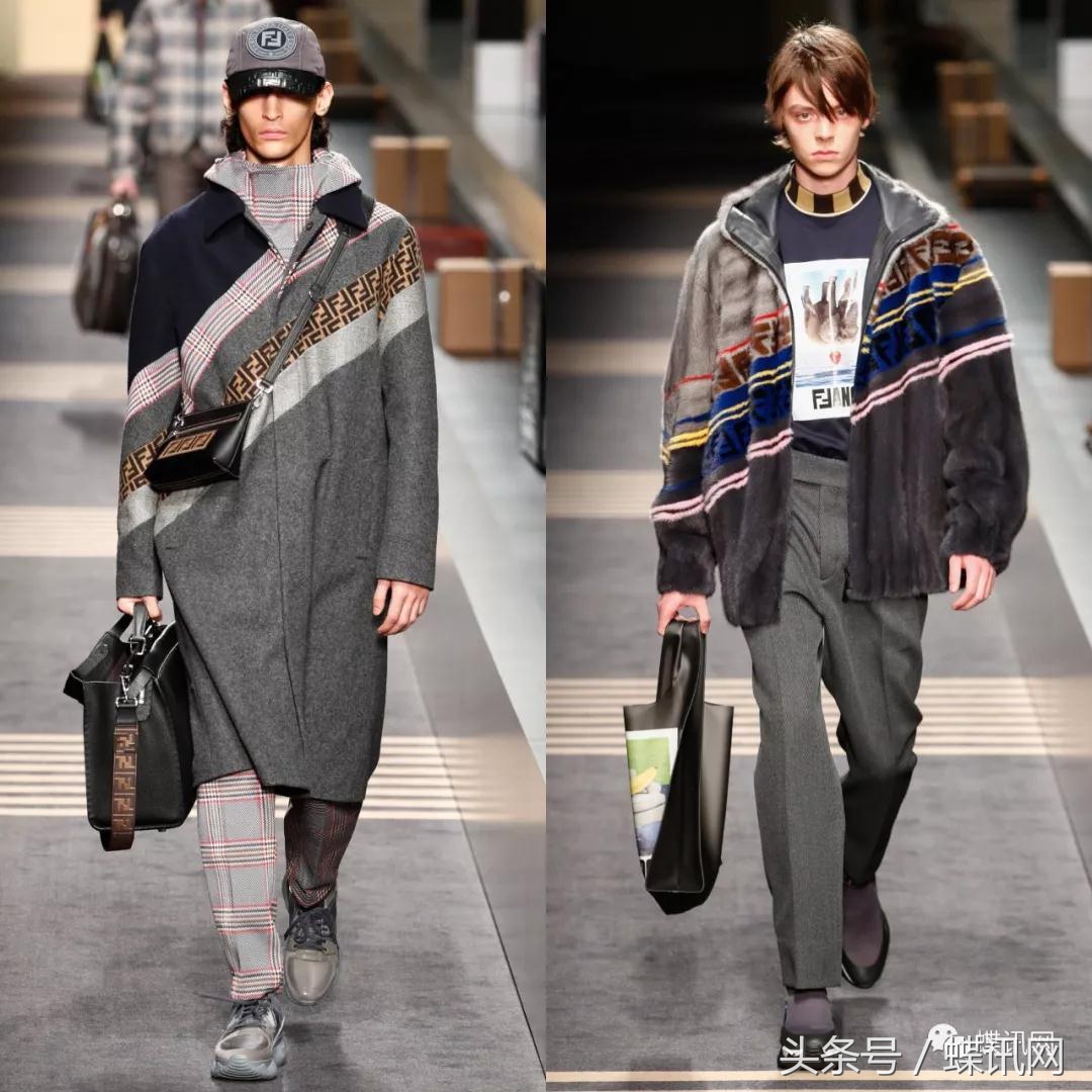 2020秋冬男装周fendi的时髦黄与黑,fendi2018秋冬男装