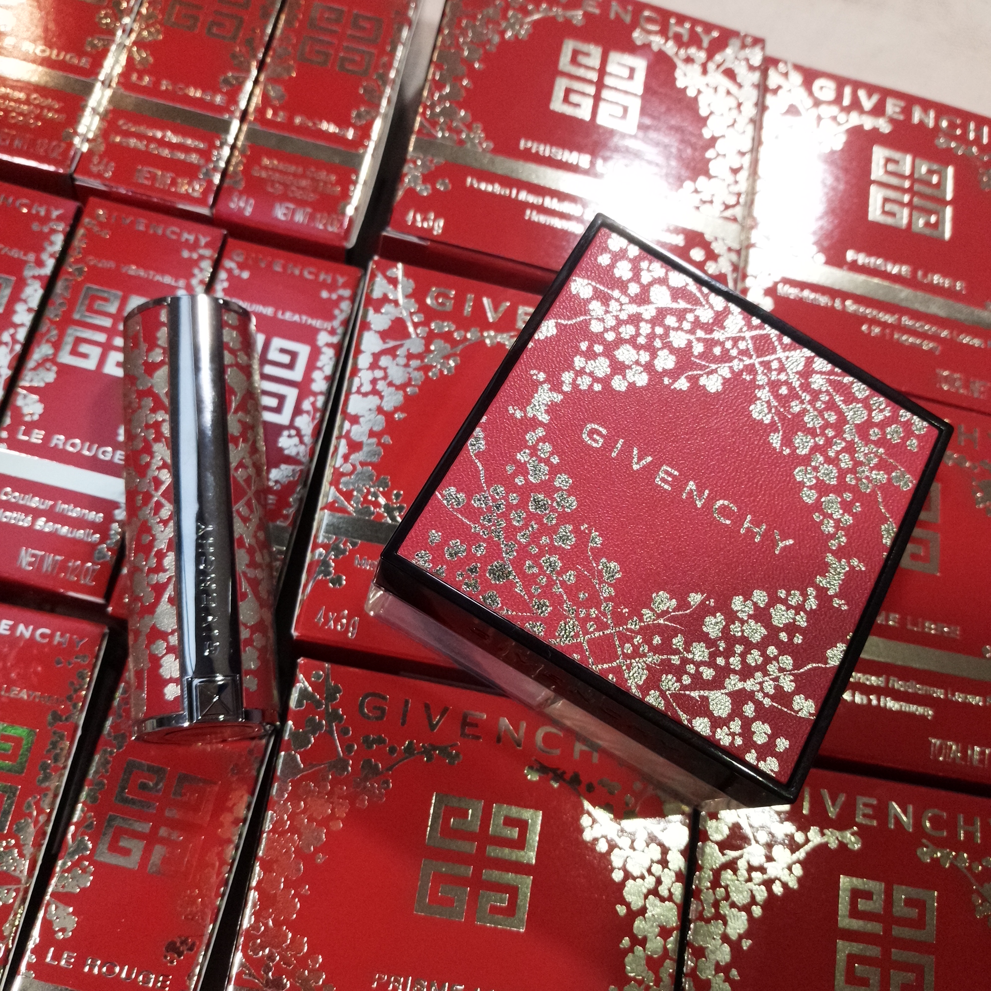 纪梵希givenchy小羊皮口红礼盒,纪梵希2020圣诞限定口红试色500