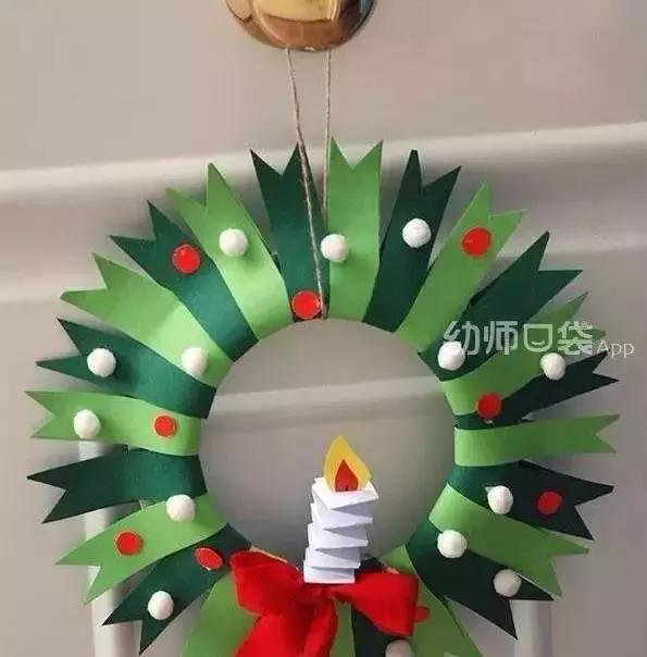 幼儿园废旧纸箱走廊环创吊饰双面,用废旧物品做关于冬天的手工吊饰