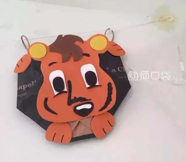 废旧材料创意吊饰,虎年新年环创废旧材料吊饰幼儿园