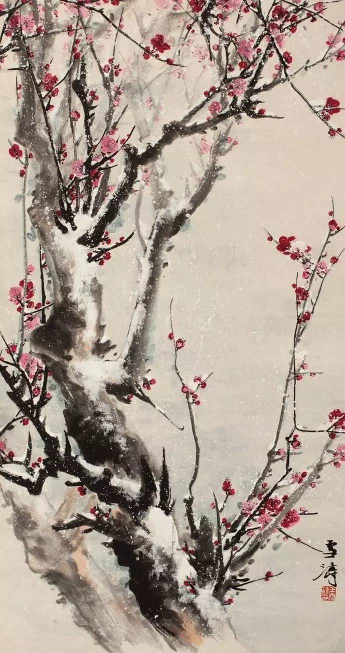 花鸟大师王雪涛画梅,王雪涛花鸟画图片梅花
