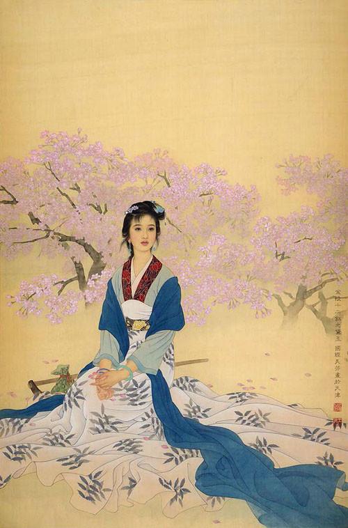 国画名家杨淑涛工笔仕女画欣赏,赵国经工笔仕女画作品欣赏