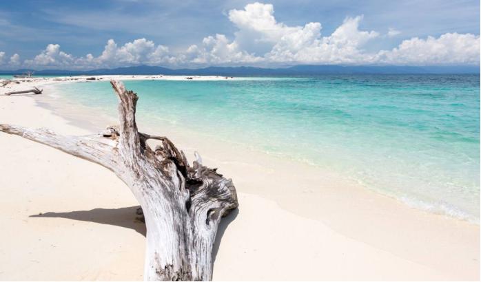 在沙巴亚庇沙滩看日落,沙巴亚庇的美丽落日