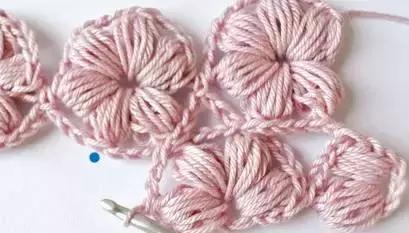 用毛线做泡芙花毯,泡芙花毯钩织教程