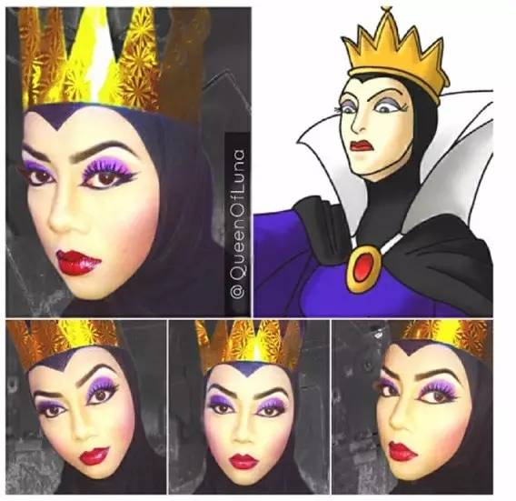 姑娘你把自己化成这样可以直接去迪斯尼上班了