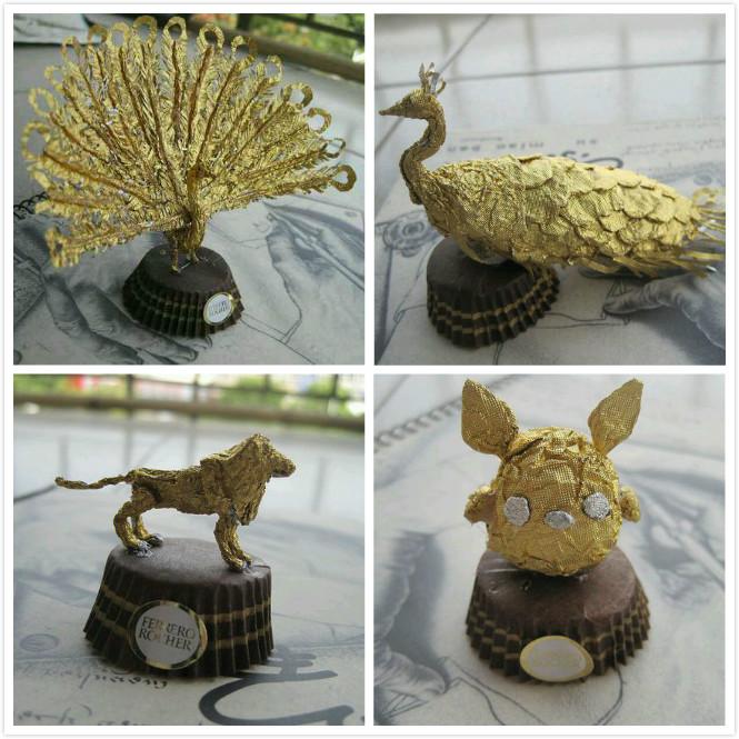 百度贴吧牛人手把手教你旧糖纸折成栩栩老鹰