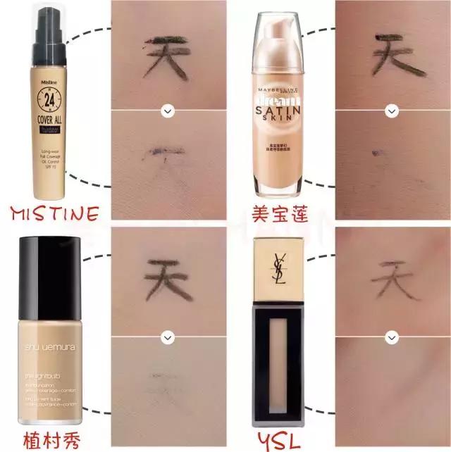 哪个大牌粉底液最细腻不卡粉测评,阿玛尼权力和植村秀粉底液哪个好