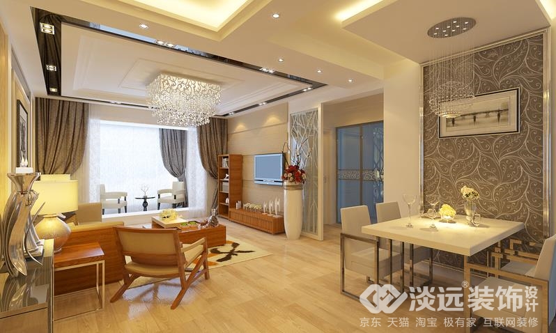 淡远设计师谷崇业鞍山颐和城现代风格（主材柏丽壹號瓷砖卫浴）