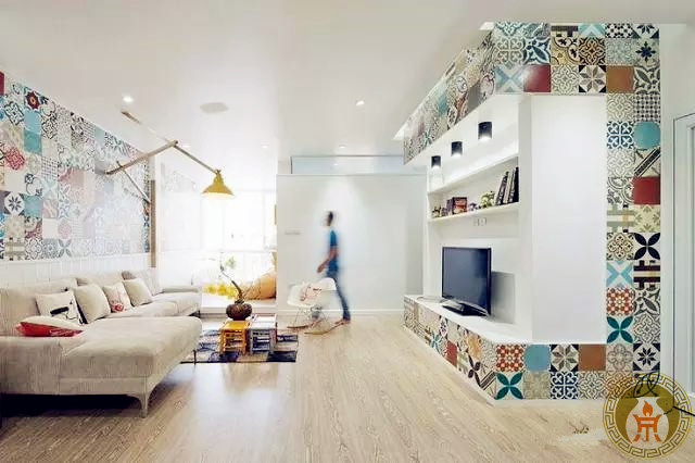 瓷砖做背景墙的最佳方法,瓷砖上墙还有没有必要做背景墙