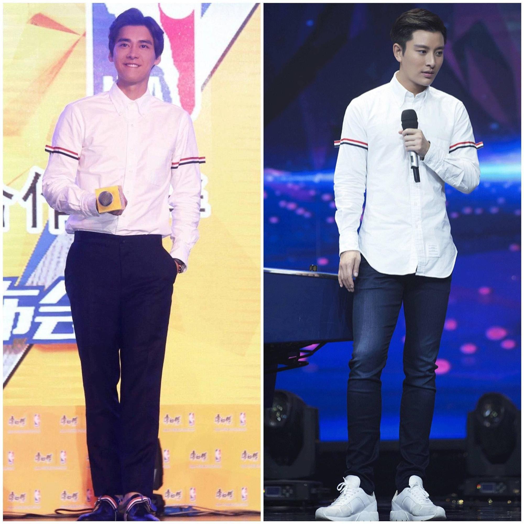 李易峰黑衬衫黑领带,李易峰白衬衫西装搭配