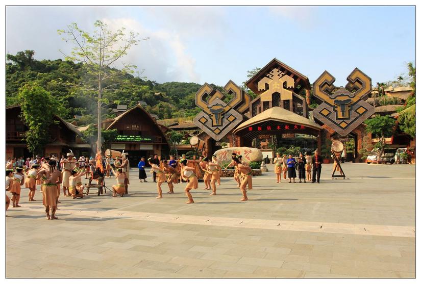 海南三亚槟榔谷的美景,三亚槟榔谷游记