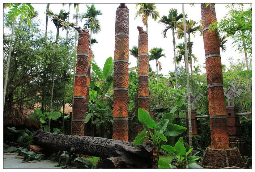 海南三亚槟榔谷的美景,三亚槟榔谷游记