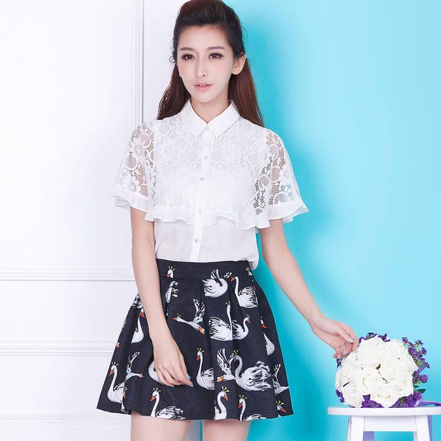 职场雪纺衫搭配半身裙,职场中袖雪纺衫洋气时尚薄款