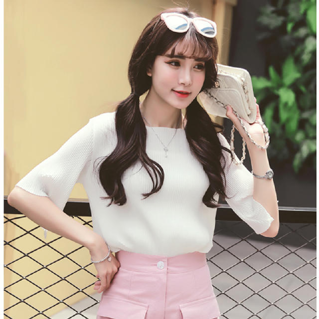 专柜正品高档女士雪纺衫清凉显瘦,冰丝雪纺衫套装35岁清凉