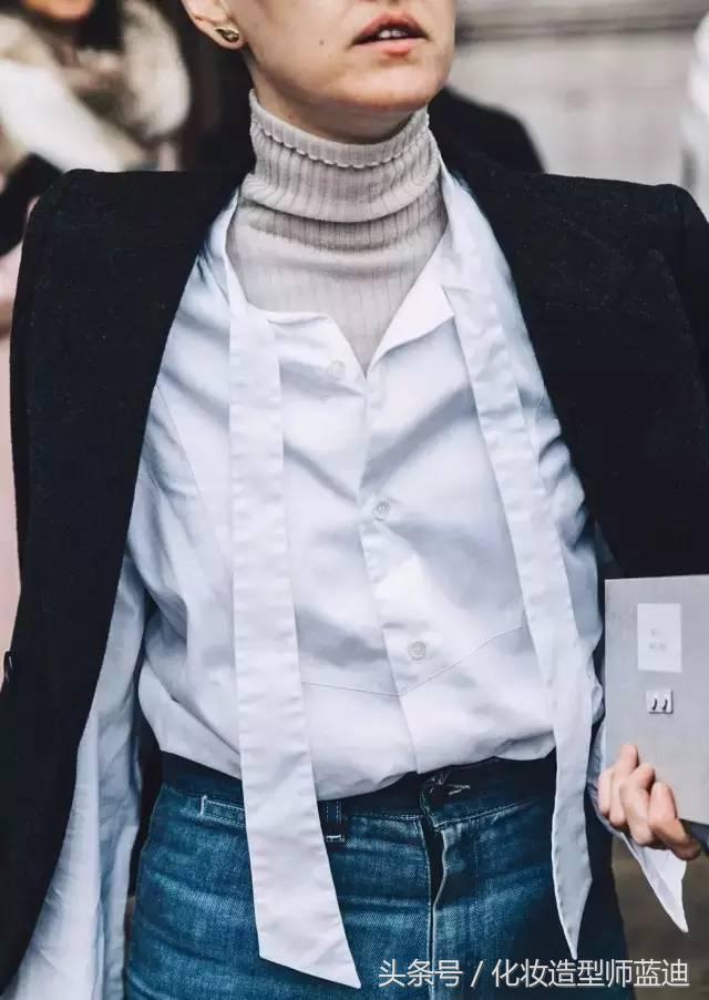 毛衣衬衫最温暖的叠穿套路,墨绿色毛衣配的衬衫穿搭