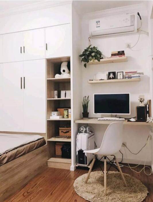 小户型北欧定制柜色彩搭配,蓝色北欧风小户型效果