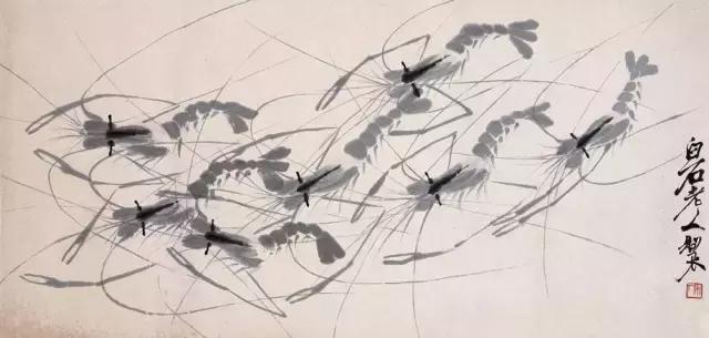 齐白石画虾的6只虾,画虾齐白石虾的画法步骤