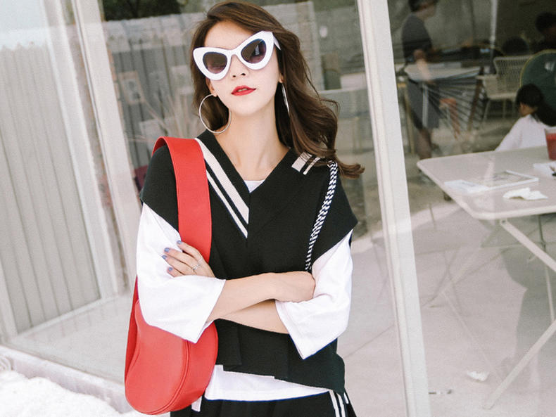 没有马甲线,针织马甲线