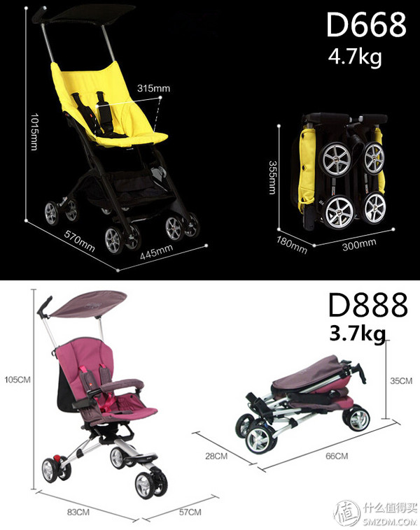 短小精悍!好孩子口袋车(D668)婴儿推车使用体验