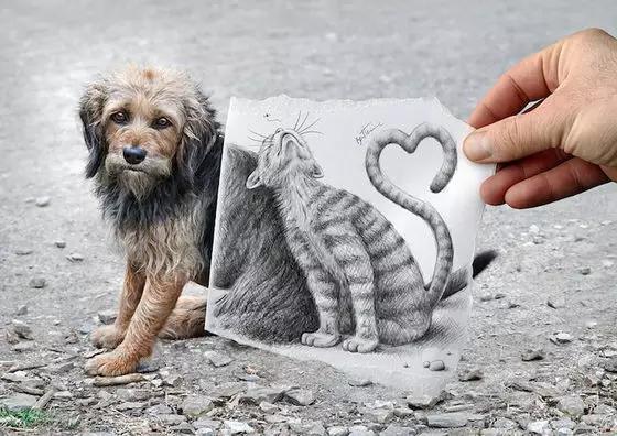 100幅好看创意素描,素描九宫格创意作品