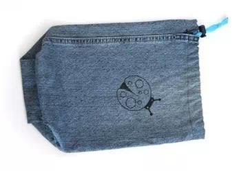 旧物改造牛仔裤收纳盒,旧牛仔改造壁挂收纳袋