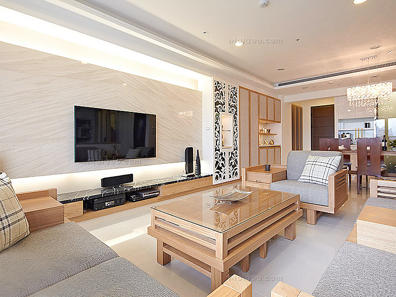 文化石电视背景墙适合什么风格,木饰面电视背景墙轻奢风格高级感