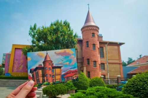 青岛一张永不过时的明信片,青岛美丽风光明信片