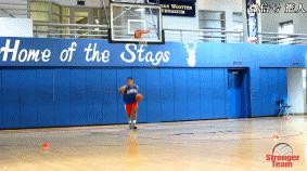 篮球传球投篮上篮组合练习小学生,击地传球上篮练习