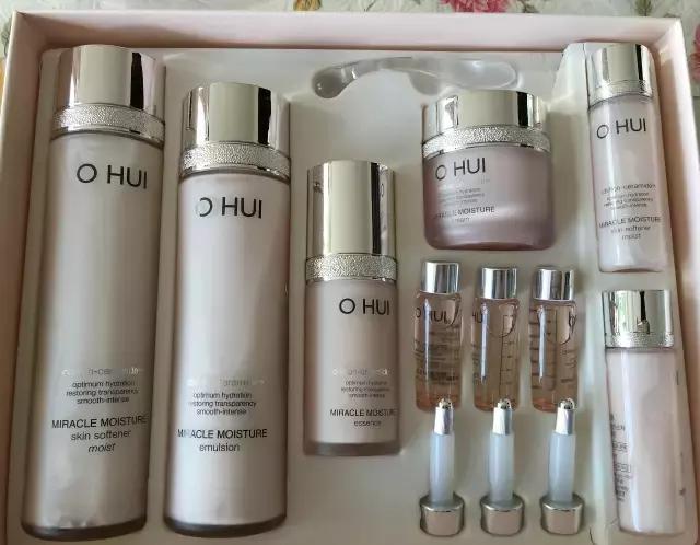 ohui粉色套盒,ohui粉色水乳套装