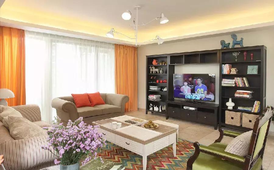 135平中法混搭装修风格,135m轻奢装修效果图