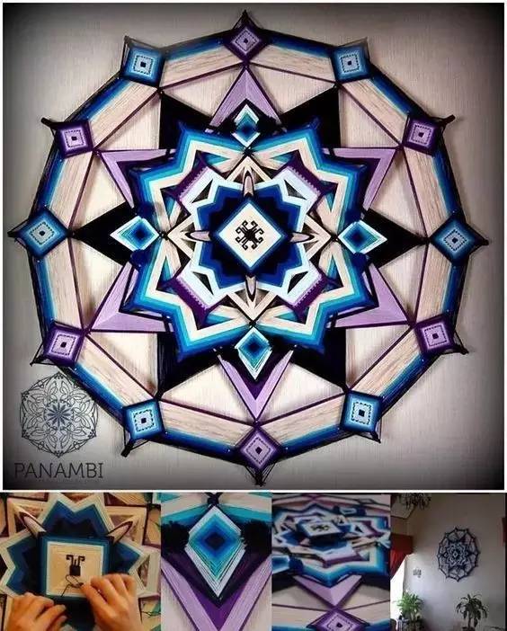 用毛线和竹棍编十字架,木棍编织方法图解