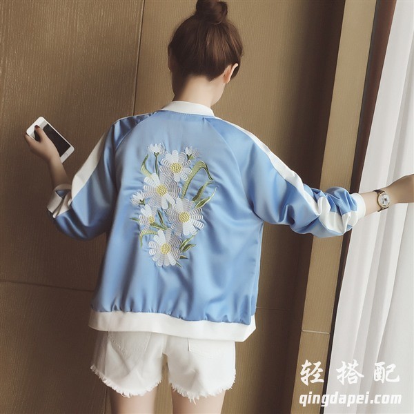 棒球衣女外套穿搭,棒球衣外套女高腰