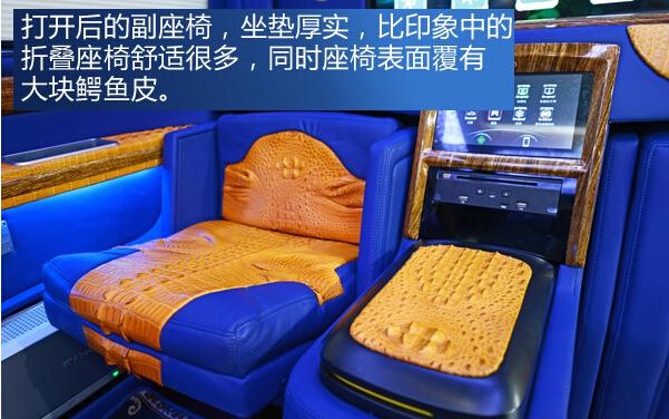 鳄鱼皮打造奢华内饰实拍中欧唯雅诺商旅车