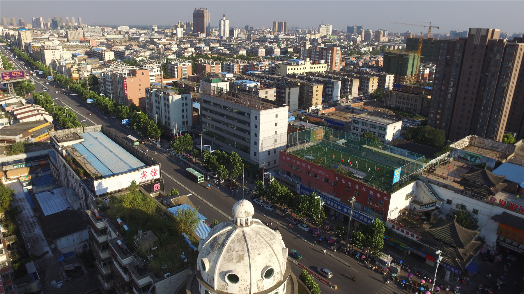 阜阳足球比赛视频,空中看阜阳大型航拍