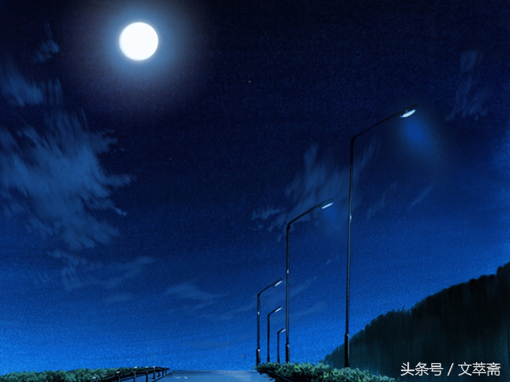 夜晚的月亮总是让人惆怅,柔和的月光句子